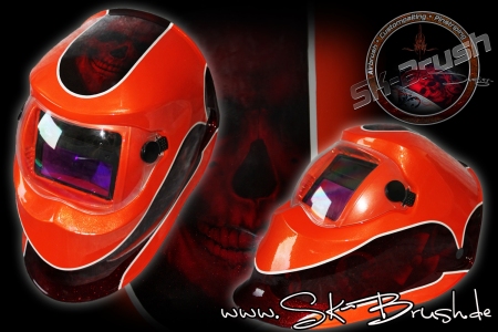 Airbrush-welding-helmet-Skull-RED
