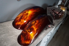 Harley-Davidson-Airbrush-Dragon-Fire-Komplett-Fender1