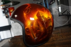 Harley-Davidson-Airbrush-Dragon-Fire-Komplett-Helm