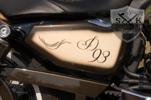 Harley Davidson Creme und Pyritbraun