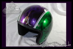 Airbrush-Jet-Helm-Candy-Green-Violet-Pinstripe
