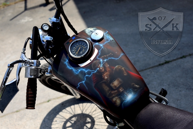 Airbrush-Motorrad-Thor-Bike