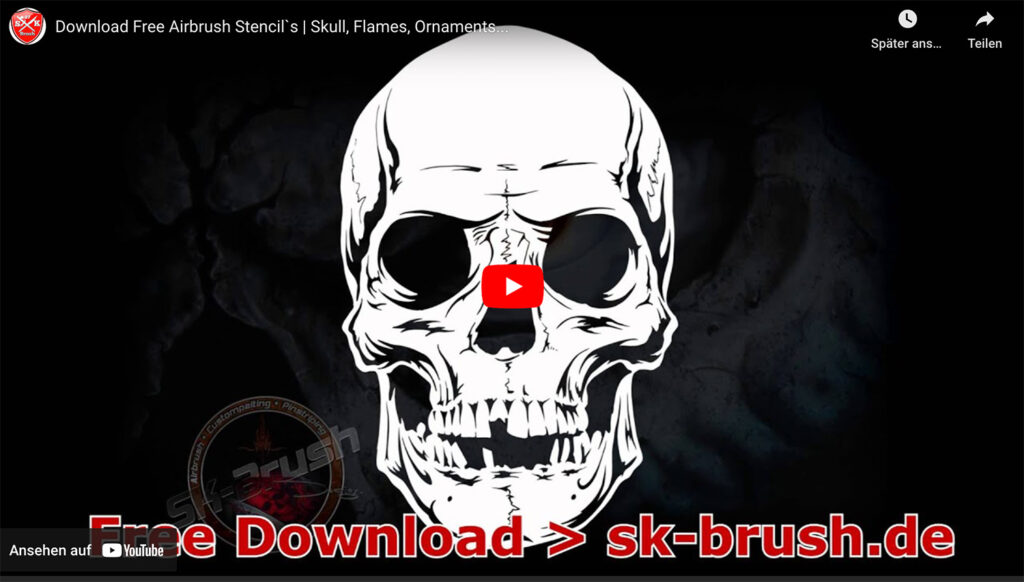skulls airubrush schablone stencil