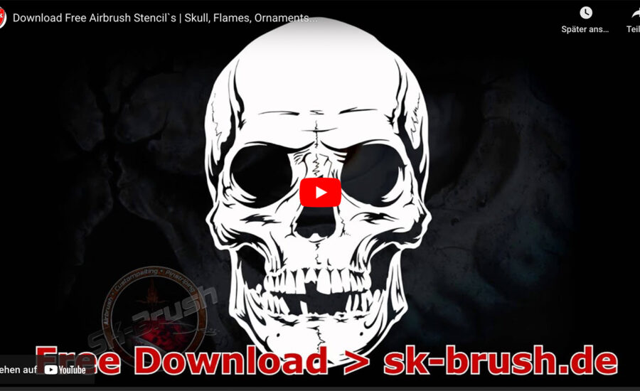 skulls airubrush schablone stencil