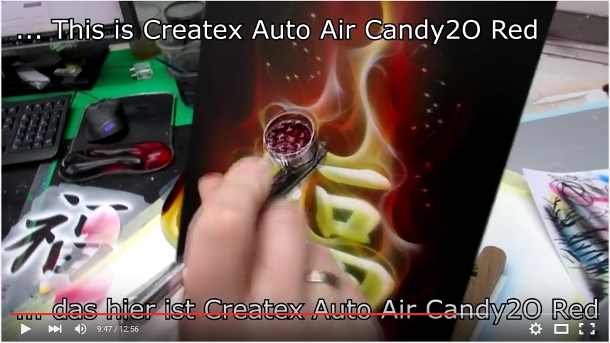 Airbrush True Fire Flames mit Wasserbasierten H²O Candy’s